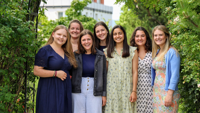 Smiling ITI students on campus