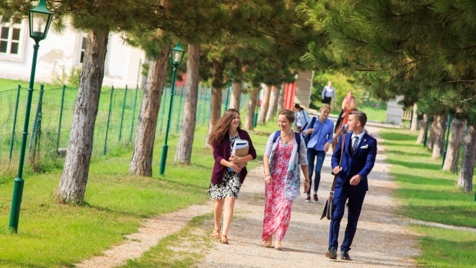 ITI students walking on campus