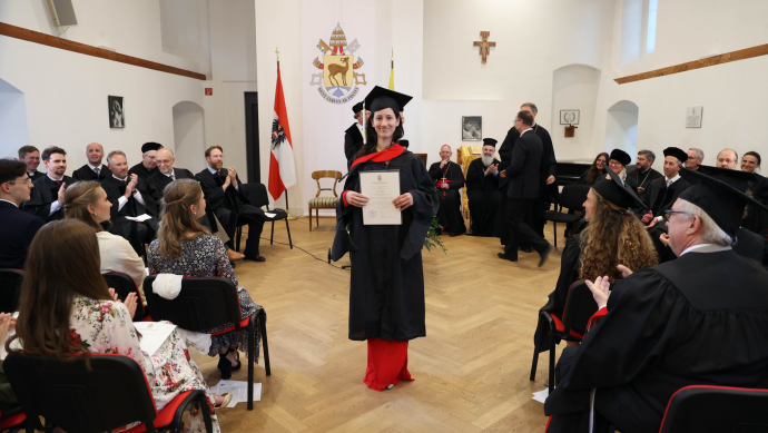 Graduation event inside the hall